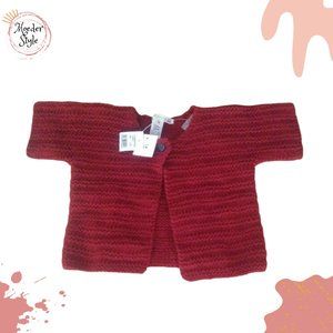 BONPOINT red button up sweater Cardigan